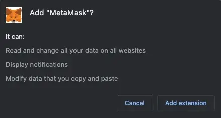 添加 MetaMask 扩展